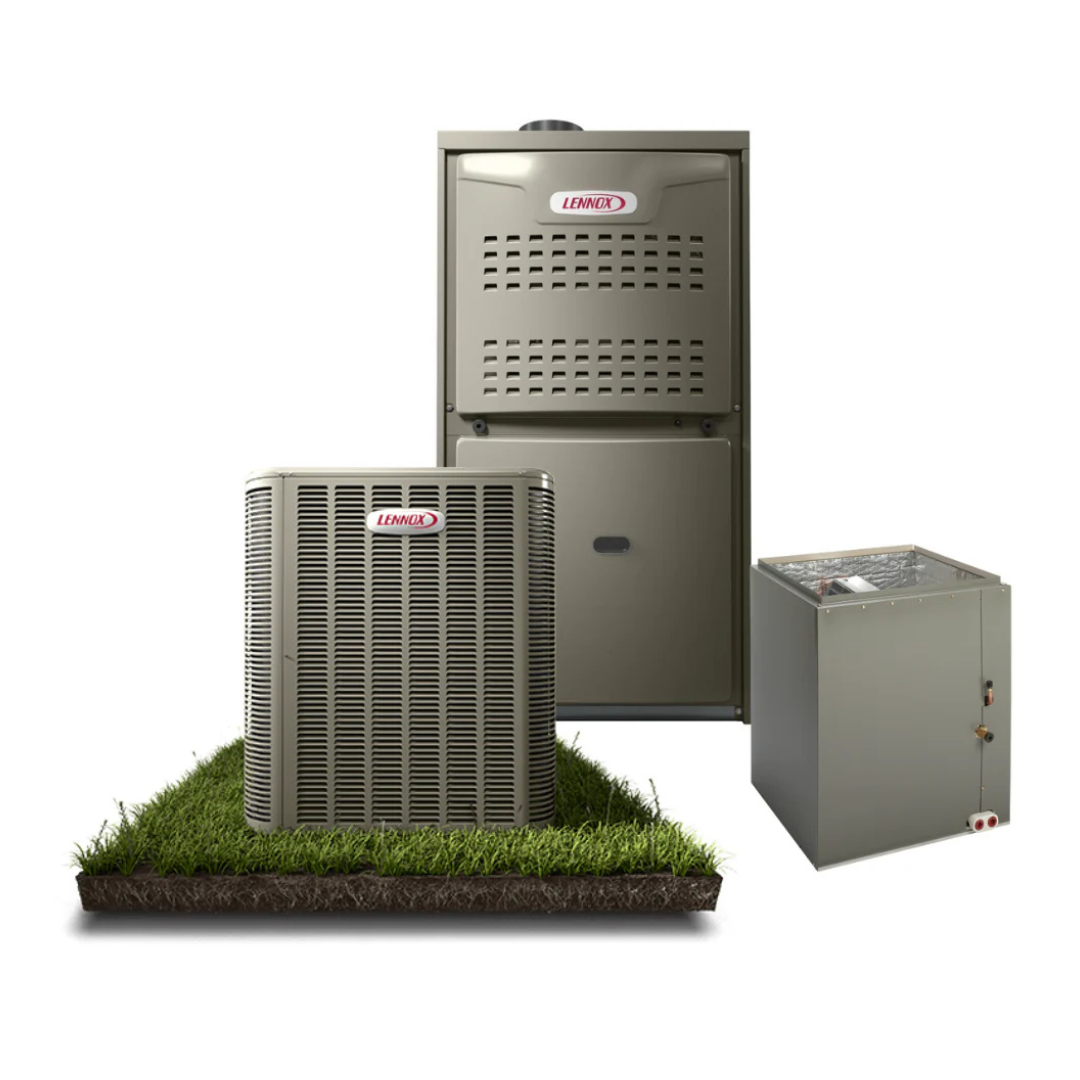 Lennox Horizontal 1.5-Ton - 14.3 SEER2 Single-Stage Gas System | ML14KC1-018 Condenser + ML180UH045E36A Furnace + CK40HT-24A Coil