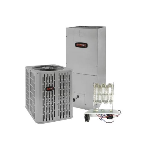 RunTru - 15 SEER2 - 3.5 Ton - Single-Stage Heat Pump System with Variable Speed 36K-48K Air Handler